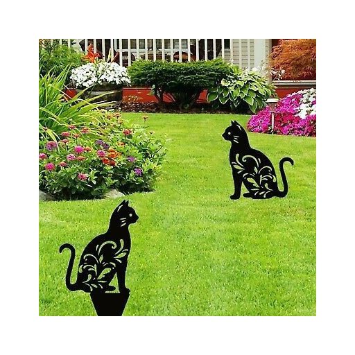 Macskás kerti dekoráció