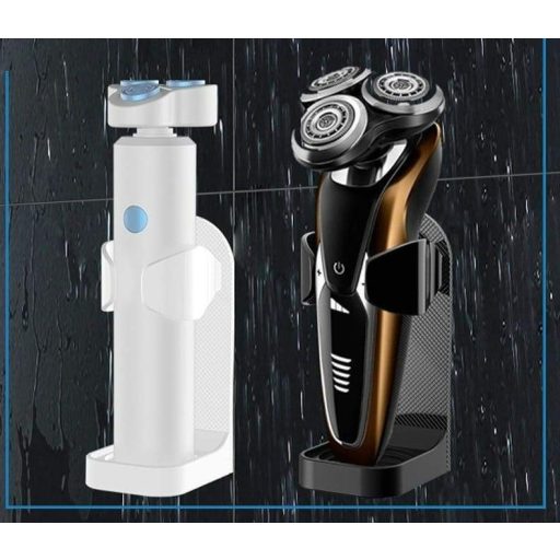 Falra szerelhető elektromos borotva/fogkefe tartó