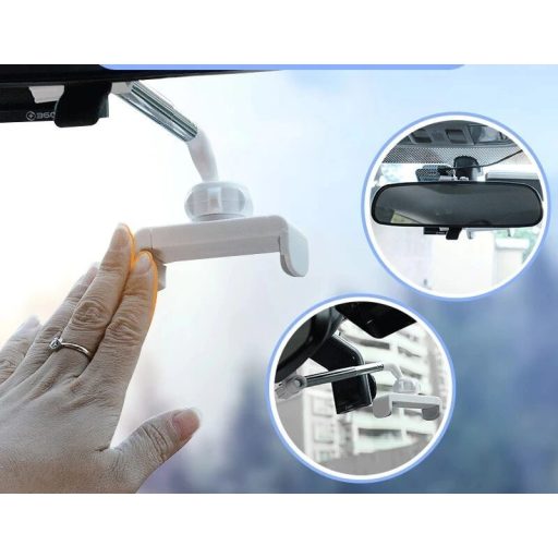 Visszapillantó tükörre helyezhető telefontartó (360 fokban forgatható)