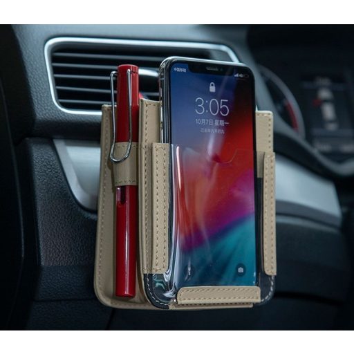 Autós tároló, telefontartó