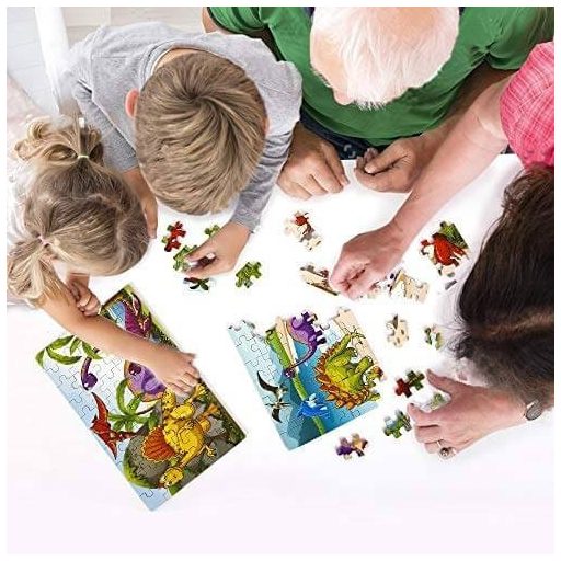 Dinós puzzle tojásban