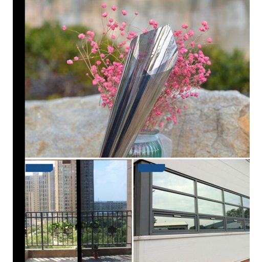 Fényvisszaverő ablakfólia, árnyékoló tükörfólia 90 x 200 cm