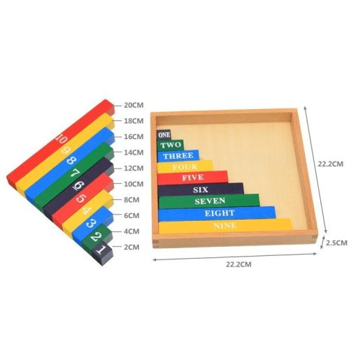 Mértani rudak - fa oktató játék