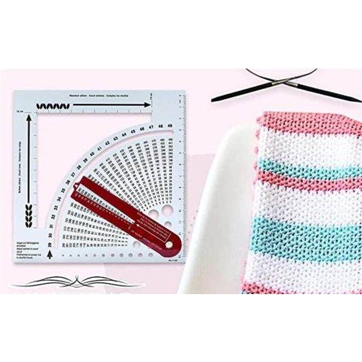 Kötésminta kalkulátor és kötőtű mérce