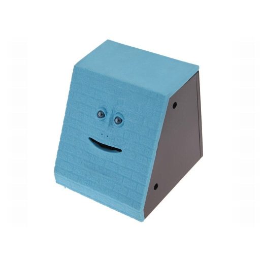 Pénzevő persely arckifejezéssel