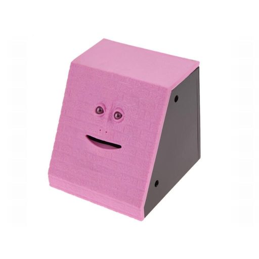 Pénzevő persely arckifejezéssel