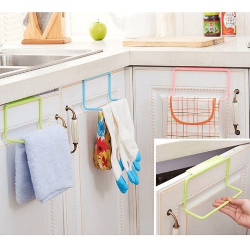 Szekrényajtóra akasztható konyharuha tartó