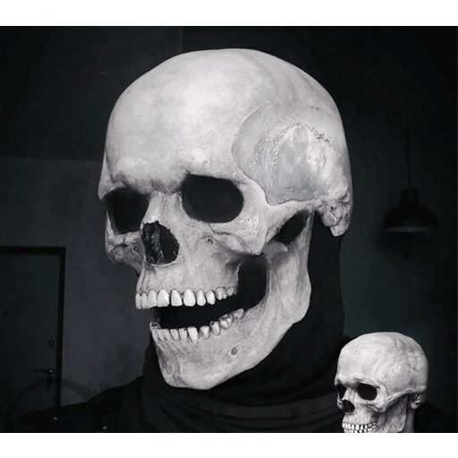 Koponya maszk mozgatható állkapoccsal