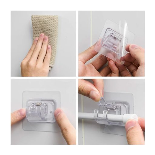 Öntapadó függönyrúd tartó 2 db