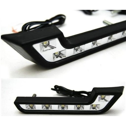 Autós nappali fény, fehér led lámpa 6 égős