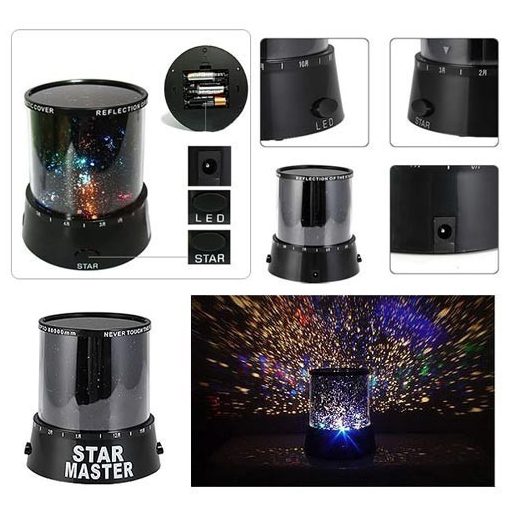 Gyerek éjjeli lámpa, hangulatlámpa, csillagos égbolt lámpa, csillagkivetítő