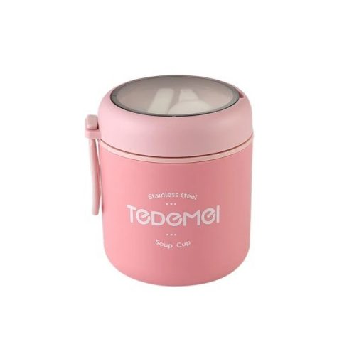 Rozsdamentes ételhordó termosz kanállal