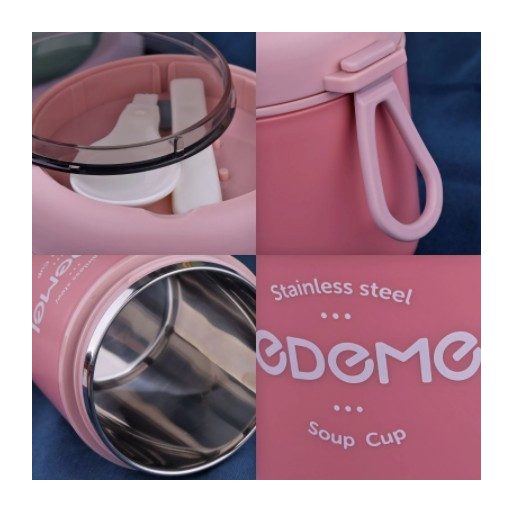 Rozsdamentes ételhordó termosz kanállal