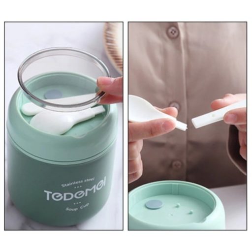 Rozsdamentes ételhordó termosz kanállal