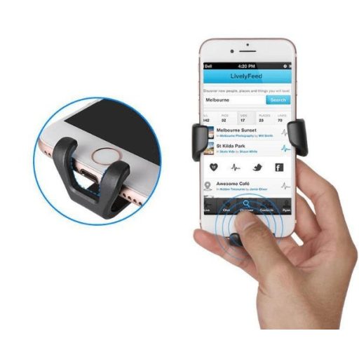 Szellőzőrácsra szerelhető autós telefontartó 4-6