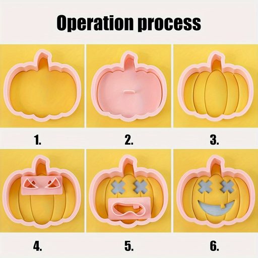 10 darabos Halloween Tök Alakú Süteményszaggató Készlet