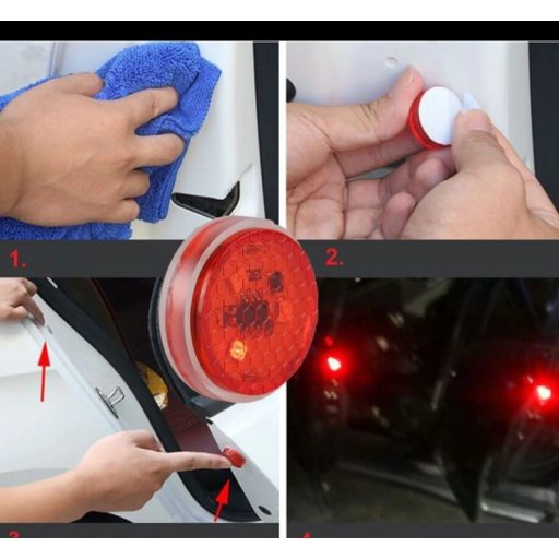 2 db Autóajtó LED figyelmeztető lámpa