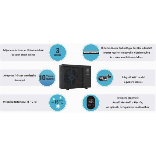Fairland Inver-X Turbo Silence IXCR36 medence hőszivattyú, Wifi, 11.3 kW