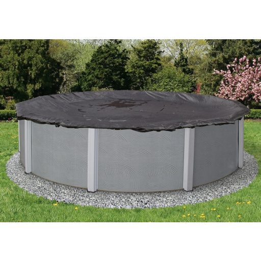 Téli védőtakaró, Deluxe PE, kör fémpalástos medencékhez, D4.5 m, fekete