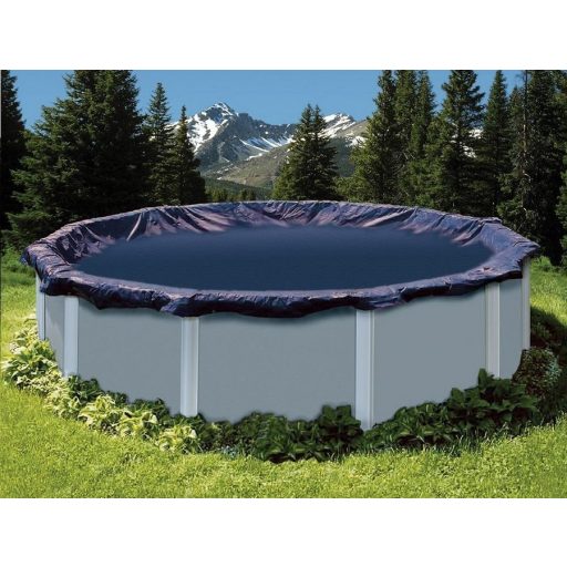 Téli védőtakaró, Deluxe PE, kör fémpalástos medencékhez, D5.4 m, kék