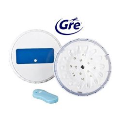   GRE mágneses, medence falra helyezhető lámpa, távirányítóval (2 db fehér led lámpa + 1 db távirányító)