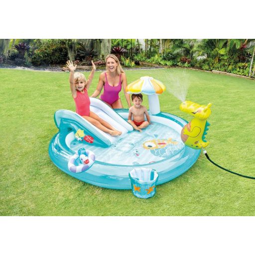 INTEX 57165 Gator play center felfújható gyermekmedence, 2,01 x 1,70 x 0,84 m