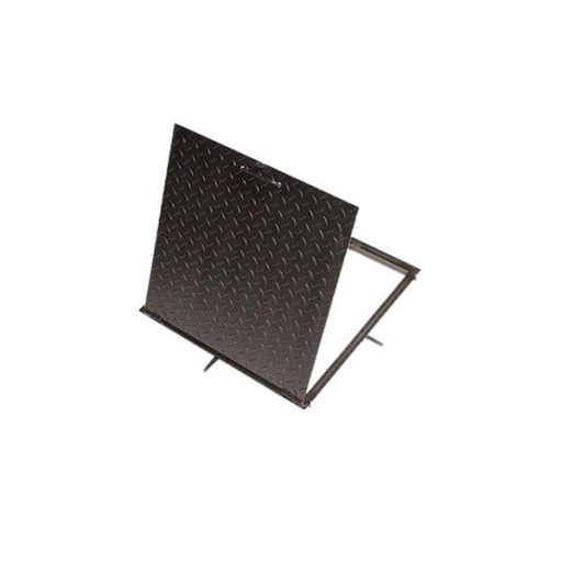 800x800mm aknanyíláshoz, rozsdamentes KO33 burkolható aknafedlap, aknatető gázrugóval, belső vízelvezetéssel, 12mm mély tálcával 