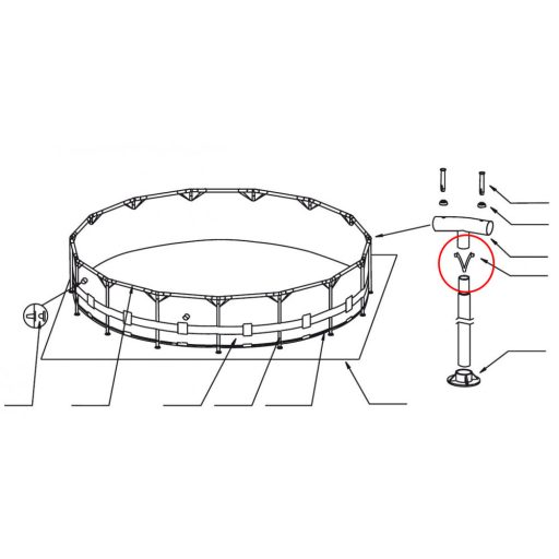 Intex medence alkatrész V-clip 48 mm (10313) - 5db-os csomag 