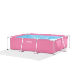 INTEX Metal medence 220 x 150 x 60 cm, rózsaszín (28266)
