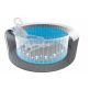 INTEX PureSPA Greywood Deluxe jacuzzi, 6 személyes, kerek, D216 x 71 cm, szürke / fehér (28442)