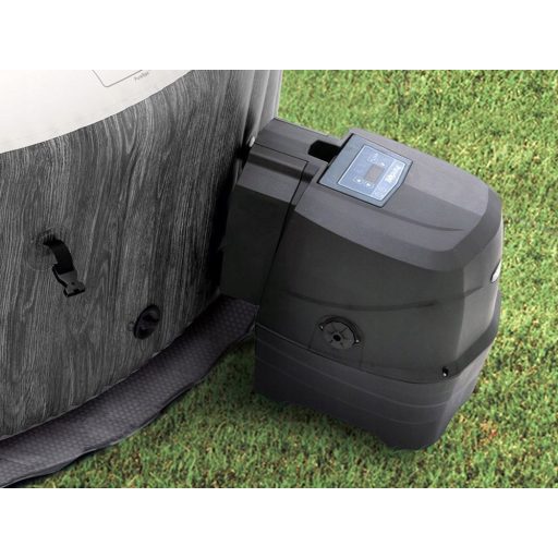 INTEX PureSPA Greywood Deluxe jacuzzi, 6 személyes, kerek, D216 x 71 cm, szürke / fehér (28442)