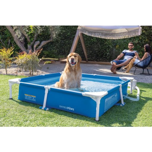 INTEX Square Frame Pet Pool Set kisállat medence szett, 152 x 152 x 30.5 cm (48402)