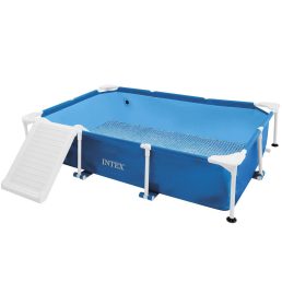   INTEX Rectangular Frame Pet Pool Set kisállat medence szett, rámpával, 229 x 152 x 45.7 cm (48404)