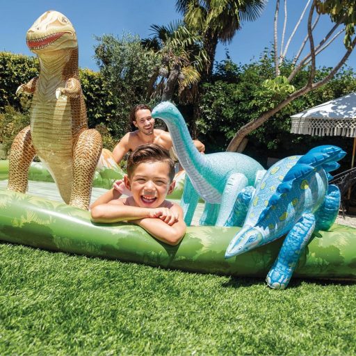INTEX Jurassic Adventure Play Center felfújható vízicentrum, élménymedence, 201 × 201 × 36 cm